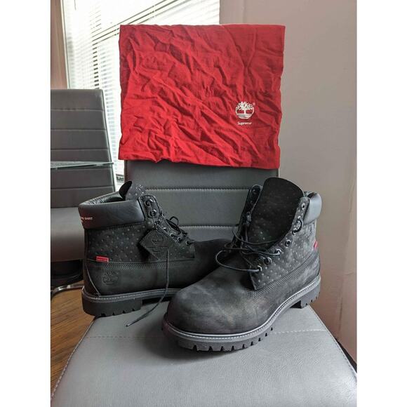 Timberland X Supreme X Comme des Garcon CDG Waterproof Boots Men's size 15-16 - Picture 1 of 9